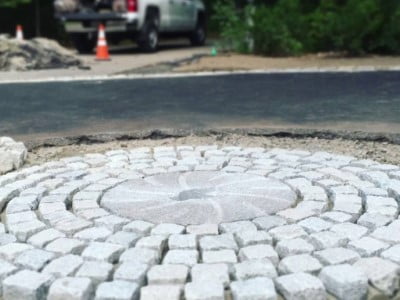 Plymouth Paving Contractors Laying Cobblestones in Plymouth