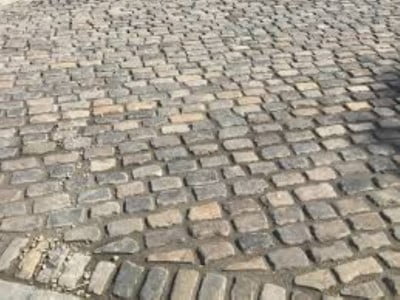 Plymouth Paving Contractors Laying Cobblestones in Plymouth